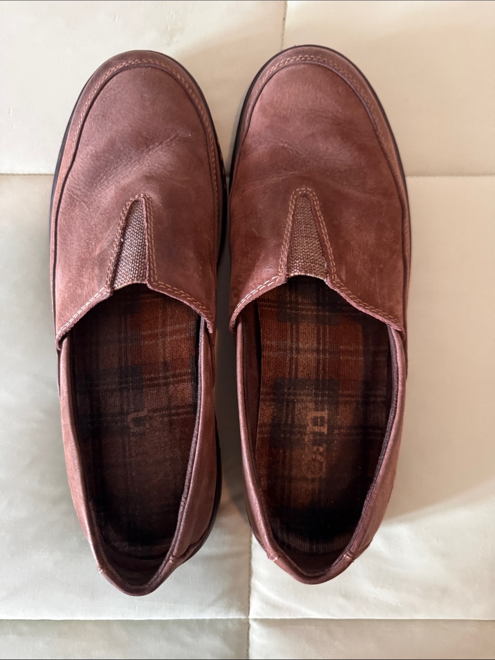Born Women’s Slip-On Loafers in Rust Brown